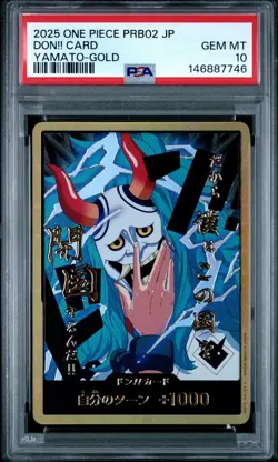 2025 ONE PIECE PRB02 JAPANESE YAMATO-GOLD DON!! CARD PSA 10 - Image 1