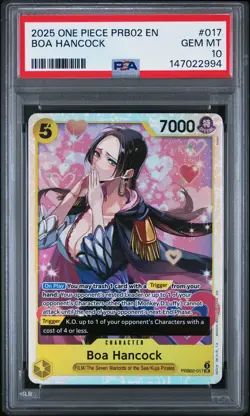 2025 One Piece PRB02-Premium Booster VOL.2 Boa Hancock 017 PSA 10 - Image 1