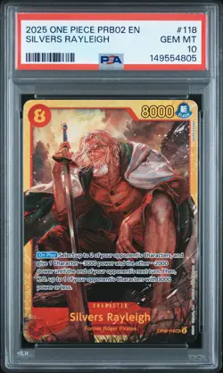 2025 ONE PIECE PRB02 #118 SILVERS RAYLEIGH PSA 10 - Image 1