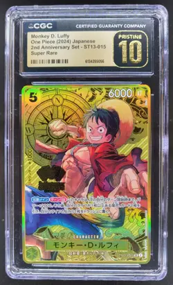 2024 ONE PIECE JP MONKEY D. LUFFY SUPER RARE ST13-015 CGC 10 PRISTINE C PT - Image 1
