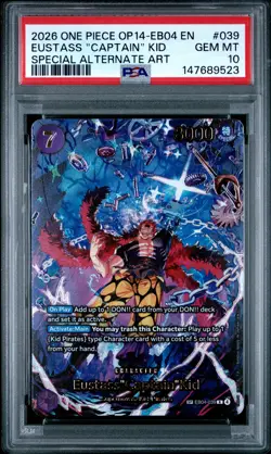 2026 ONE PIECE THE AZURE SEAS SEVEN SPECIAL AA #039 EUSTASS "CAPTAIN" KID PSA 10 - Image 1