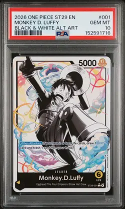 2026 ONE PIECE STARTER DECK ST29-EGGHEAD #001 MONKEY D. LUFFY PSA 10 - Image 1