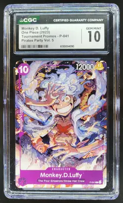 2023 ONE PIECE MONKEY D. LUFFY PROMO P-041 CGC 10 C PT - Image 1