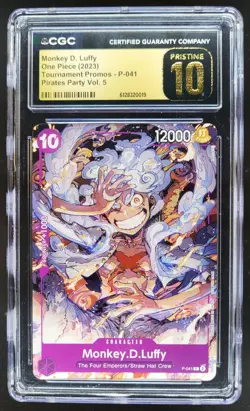 2023 ONE PIECE MONKEY D. LUFFY PROMO P-041 CGC 10 PRISTINE C PT - Image 1