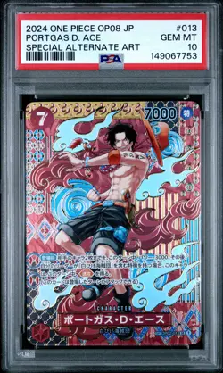 2024 ONE PIECE JAPANESE OP08-TWO LEGENDS #013 PORTGAS D. ACE PSA 10 - Image 1