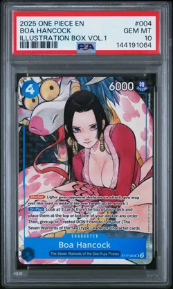 2025 ONE PIECE PROMOS ILLUSTRATION BOX VOL.1 #004 BOA HANCOCK PSA 10 - Image 1