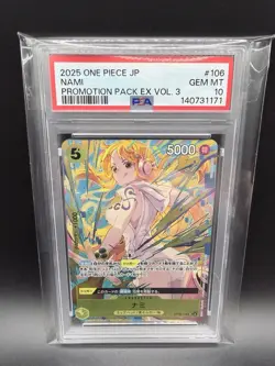 One Piece Nami Promotion Pack EX Vol. 3 Foil Promo - PSA 10 - OP08-106 - Image 1