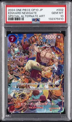 2024 ONE PIECE JPN ROYAL BLOOD SPECIAL ALT ART #002 EDWARD NEWGATE PSA 10 - Image 1