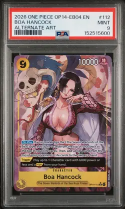 2026 ONE PIECE OP14-EB04-THE AZURE SEA'S SEVEN ALTERNATE ART BOA HANCOCK PSA 9 - Image 1