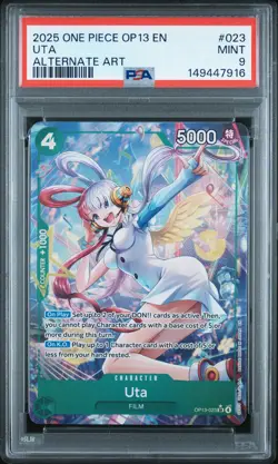 2025 ONE PIECE OP13-CARRYING ON HIS WILL ALTERNATE ART #023 UTA PSA 9 - Image 1