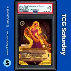 2024 DISNEY LORCANA EN C1 PRIZE WALL EXCLUSIVE PROMO #4 RAPUNZEL PSA 9 - Image 1