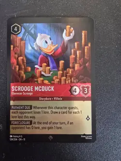 Mint Condition Disney Lorcana Scrooge McDuck Ebenezer Scrooge Cold Foil - Image 1