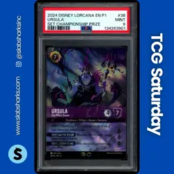 2024 DISNEY LORCANA EN P1 SET CHAMPIONSHIP PRIZE PROMO #38 URSULA PSA 9 - Image 1