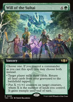 1x Will of the Sultai - Extended Art Light Play MTG Magic - Kid Icarus - - Image 1