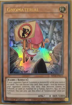 YuGiOh Gnomaterial Ultra Rare 1st Edition MP20-EN050 - Image 1