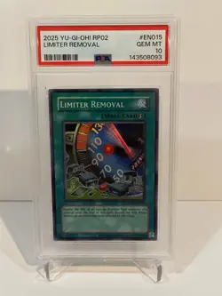 Limiter Removal #EN015 [PSA 10] 2025 Yu-Gi-Oh! RP02 - Image 1