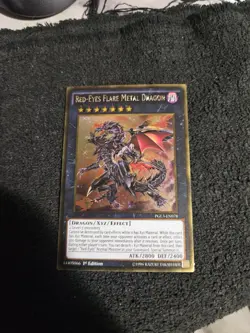 1x Red-Eyes Flare Metal Dragon - Gold Rare - PGL3-EN078 - 1st Ed - LP - Image 1
