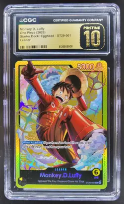 2026 ONE PIECE MONKEY D. LUFFY EGGHEAD LEADER ST29-001 CGC 10 PRISTINE C PT - Image 1