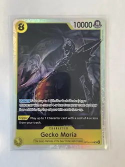 Gecko Moria - OP14-104 SR The Azure Sea's Seven Foil One Piece TCG NM - Image 1