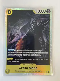 Gecko Moria - OP14-104 SR The Azure Sea's Seven Foil One Piece TCG NM - Image 2