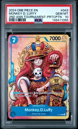 2024 ONE PIECE PROMOS TOURNAMENT-PARTICIPATION #043 MONKEY D. LUFFY PSA 10 - Image 1