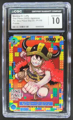 2025 ONE PIECE JP MONKEY D. LUFFY PROMO P-110 CGC 10 C PT - Image 1