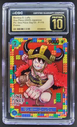 2025 ONE PIECE JP MONKEY D. LUFFY PROMO P-110 CGC 10 PRISTINE C PT - Image 1