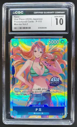 2025 ONE PIECE JP NAMI PROMO P-112 MINI-TIN VOL 2. CGC 10 C PT - Image 1