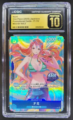 2025 ONE PIECE JP NAMI PROMO MINI-TIN VOL.2 P-112 CGC 10 PRISTINE C PT - Image 1