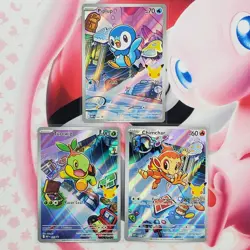 Piplup 042 + Chimchar 041 + Turtwig 040 - First Partner Pokemon Cards - #L722 - Image 1