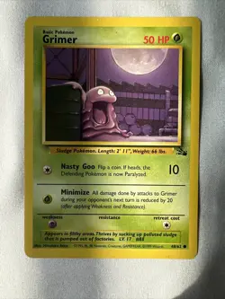 Pokemon Cards - Grimer - Fossil - 48/62 TCG - Image 1