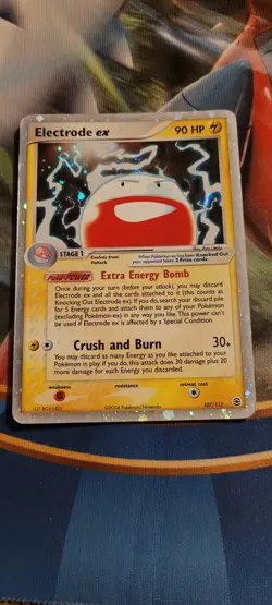 Pokemon TCG Electrode EX (W/SWIRL!) Fire Red & Leaf Green 107/112 Holo Foil Card - Image 1