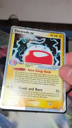 Pokemon TCG Electrode EX (W/SWIRL!) Fire Red & Leaf Green 107/112 Holo Foil Card - Image 2