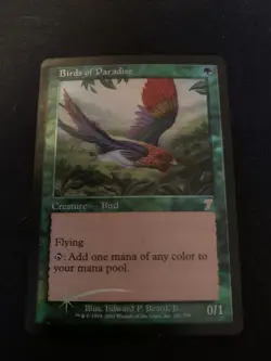Birds of Paradise 2001 Magic the Gathering MtG 7th Edition Foil TCG Card - Image 1