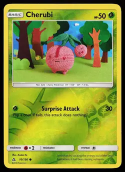 Cherubi 10/156 Reverse Holo Ultra Prism Asako Ito Pokemon Card - Image 1