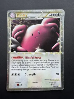 Blissey Prime 106/123 Pokemon TCG HeartGold SoulSilver Holo Rare Card - Image 1