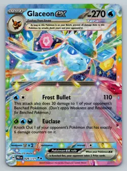 Glaceon ex - 026/131 Pokemon TCG Prismatic Evolutions Holo Double Rare Card - Image 1