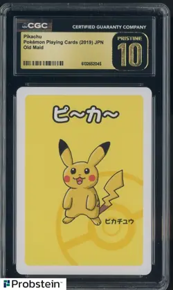 2019 Pokemon Playing Cards Japanese Old Maid Pikachu CGC 10 PRISTINE - Image 1