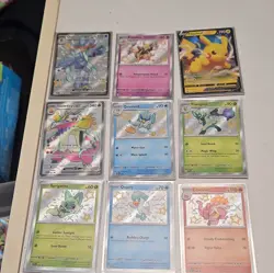 Pokemon TCG SVP Holo Lot Quaquaval EX Kadabra Pikachu V Skeledirge EX 9 Cards - Image 1