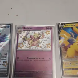Pokemon TCG SVP Holo Lot Quaquaval EX Kadabra Pikachu V Skeledirge EX 9 Cards - Image 3