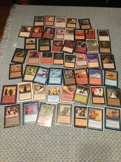 Vintage Magic The Gathering Card Lot MTG Mystic Remora Animate Dead Pyroblast - Image 1