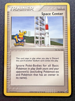 10th Anniversary Space Center 91/107 EX Deoxys Promo Pokemon Card Rare MP - Image 1