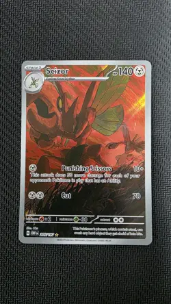 Pokemon TCG Scizor Obsidian Flames Illustration Rare IR Holo Card 205/197 - Image 1