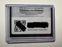 RARE 2021 POKEMON FUSION STRIKE UNUSED MISCUT MISPRINT ERROR CODE CARD Mint - Image 1