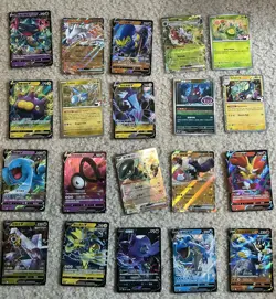 Pokemon 20 Card Lot Nm V Max Mega Prize Pack Ex HOLO Rare Hits Only See Pics - Image 1
