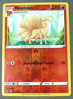Pokemon Ninetales Reverse Holo Trading Card 030/264 - Image 1