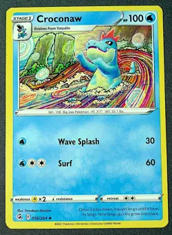 Pokemon Croconaw Trading Card 056/264 - Image 1
