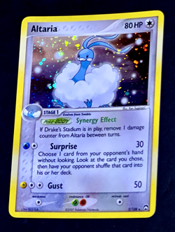 2006 Pokemon ALTARIA Ex Power Keepers Set COSMOS HOLO Rare Card 2/108 SWIRL NM+ - Image 2