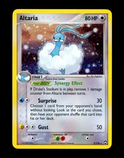 2006 Pokemon ALTARIA Ex Power Keepers Set COSMOS HOLO Rare Card 2/108 SWIRL NM+ - Image 3