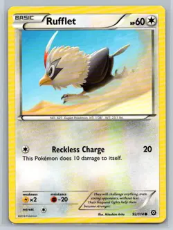 Rufflet #92/114 XY - Steam Siege Common - Pokemon Cards E16 - Image 1